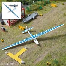 Busch 1155 - Segelflugzeug mit Anhänger
