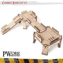 PWork Wargames PWTS00301MDF - MDF Terrain Combat Zone 01