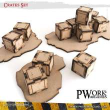 PWork Wargames PWTS00701MDF - MDF Terrain Crates Set