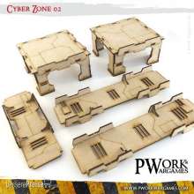 PWork Wargames PWTS00502MDF - MDF Terrain Cyber Zone 02