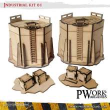 PWork Wargames PWTS00201MDF - MDF Terrain Industrial 01