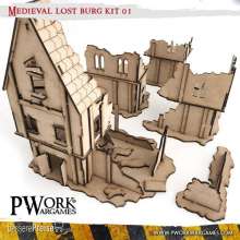 PWork Wargames PWTS00401MDF - MDF Terrain Lost Burg 01