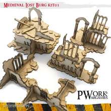 PWork Wargames PWTS00403MDF - MDF Terrain Lost Burg 03