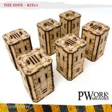 PWork Wargames PWTS00800MDF - MDF Terrain The Hive 01