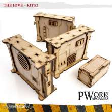 PWork Wargames PWTS00810MDF - MDF Terrain The Hive 02