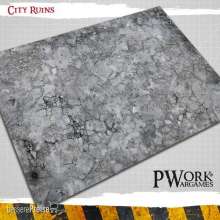 PWork Wargames GM00300N22X30 - Neoprene Mat City Ruins 22x30