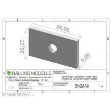 Halling ETH-GEW-TAN - Gewicht, rechteckig 34,0x20,0mm