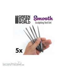 Greenstuff World GS-3127 - 5x Modellierwerkzeug Set - SMOOTH