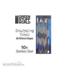 Greenstuff World GS-1012 - 10x Modellierwerkzeug Set