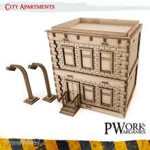 PWork Wargames TS00930MDF - MDF TERRAIN City Apartments