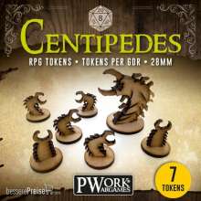 PWork Wargames RPGT0100MDF - RPG TOKENS Centipedes