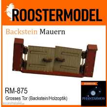 Roostermodel RM-875 - Grosses Tor (Backstein/Holzoptik)