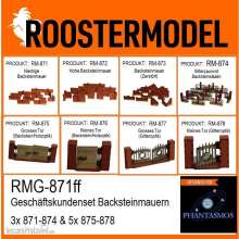 Roostermodel RMG-871ff - SET Backsteinmauern