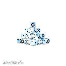 Baron of Dice FAN-OGR-03-SQ - Fanged Maw White Ice Dice