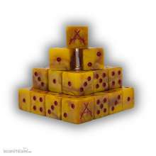 Baron of Dice LOTR-018-SQ - Men of the East Gold Swirl Dice