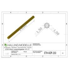 Halling ETH-ADP-250 - Adapterhülse für 1 mm Achse auf 1,5 mm Achse