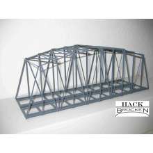 Hack Brücken 13300 - Bogenbrücke 40 cm 2-gleisig, grau - Typ B42-2