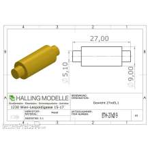 Halling ETH-GEW-279 - Gewicht, rund 27,0x9,0mm