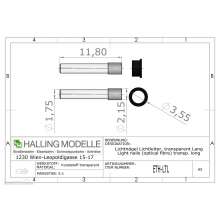 Halling ETH-LTL - Lichtnägel Lichtleiter, Transparent Lang