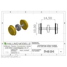 Halling ETH-AXE-100-H0 - Antriebsachse H0, 10mm Vollrad