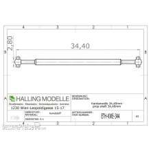 Halling ETH-KWE-344 - Kardanwelle 37,9mm