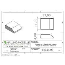 Halling ETH-GEW-COM-N3 - Gewicht, rechteckig 13,9x19,5mm