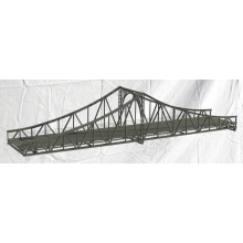 Hack Brücken 16500 - Zügelgurtbrücke 73,5 cm 2-gleisig, grau - Typ Z75