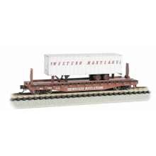 Bachmann 16756 - Western Maryland® 52ft flat car w/ WM 35ft Trailer