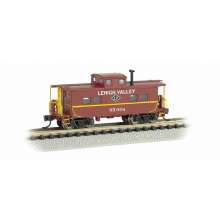 Bachmann 16858 - Lehigh Valley #95004 (Tuscan Red) - NE Steel Caboose