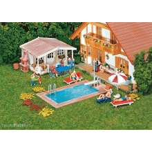 Faller 180542 - Swimming-Pool und Gartenhaus