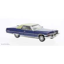 Brekina 18127 - Cadillac Coupe deVille, metallic-blau/beige, 1972