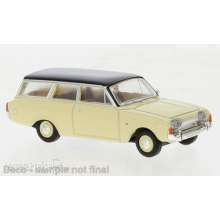 Brekina 19477 - Ford Taunus P3 Turnier, beige/dunkelgrau, 1964