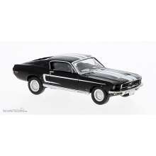 Brekina 19606 - Ford Mustang GT 350 Fastback, schwarz/weiss, 1968