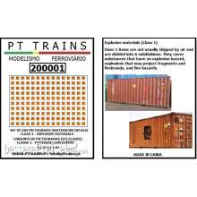 PT Trains 200001 - Set Wasserdecals Piktogramme explosive Materiale