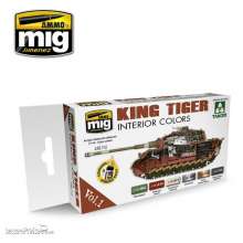 AMMO by MIG Jimenez A.MIG-7165 - King Tiger Interior Colors (Special TAKOM Edition) Vol. 1