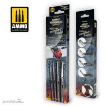 AMMO by MIG Jimenez A.MIG-7622 - AMMO WARGAMING UNIVERSE - Miniature Premium DIO DRYBRUSH Brush Set