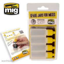 AMMO by MIG Jimenez A.MIG-8004 - Spare Jars for Mixes (4 x 17mL jars with agitator and dosifier)