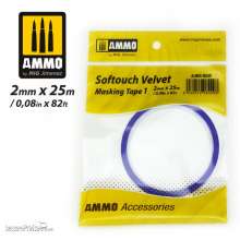 AMMO by MIG Jimenez A.MIG-8240 - Softouch Velvet Masking Tape 1 (2mm x 25M) 