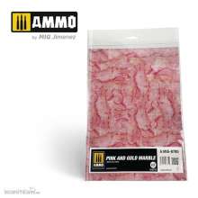 AMMO by MIG Jimenez A.MIG-8785 - Pink and Gold Marble. Sheet of Marble - 2 pcs.