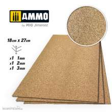 AMMO by MIG Jimenez A.MIG-8838 - CREATE CORK Fine Grain Mix (1mm, 2mm and 3mm) - 1 pc. each size