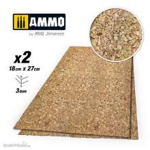 AMMO by MIG Jimenez A.MIG-8843 - CREATE CORK Thick Grain (3mm) - 2 pcs.