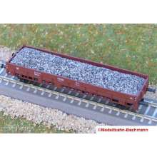 Modellbahn-Bachmann 2090105 - Schotter Granit für Hädl, für den 2-achs. Niederbordwagen Rmmsoo (Art.-Nr. 113052 u.ä.) Größe: 87 x 22 mm