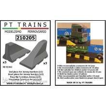 PT Trains 210205 - Jersey Sperrungen (grau, Anfang und Ende) 3 Stück von jedem