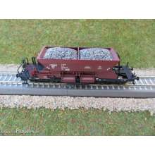 Modellbahn-Bachmann 2102205 - Ladung Schotter Granit, 2er Set für Arnold, für den 4-achs. Schotterwagen OOtv (niedriger Aufbau)