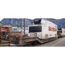 Bemo 2289113 - RhB Sb-v 7722 Tragwagen ´Migros´ mit Container WB001