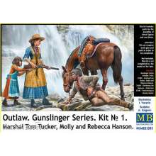 Master Box Ltd. MB35203 - Outlow. Gunslinger series Kit No.1. Marshal Tom Tucker,Molly a.RebeccaHanson in 1:35