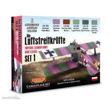 Lifecolor CS57 - Imperial German Army WWI Colors Set1 6 x 22 ml