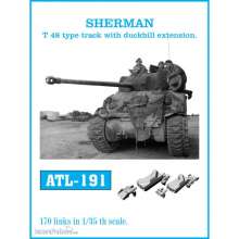 Friulmodel ATL-191 - Tracks for SHERMAN T-48 type track with duckbill extension.