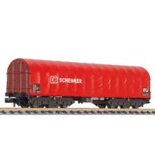 Liliput 265778 - Liliput 6.achs. Coiltransportw., Sahimms-u 901, rote Plane, DB Schenker, Ep.VI L265778