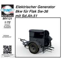 Planet Models MV131 - 1:72 Elektrischer Generator 8kw für Flak Sw-36) mit Sd.Ah.51 1/72